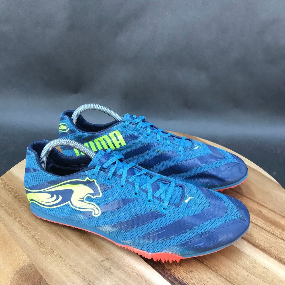 Puma TFX Star V2‎ Blue Sprint Track and Field Shoes Low Top Lace Up Mens Size 11